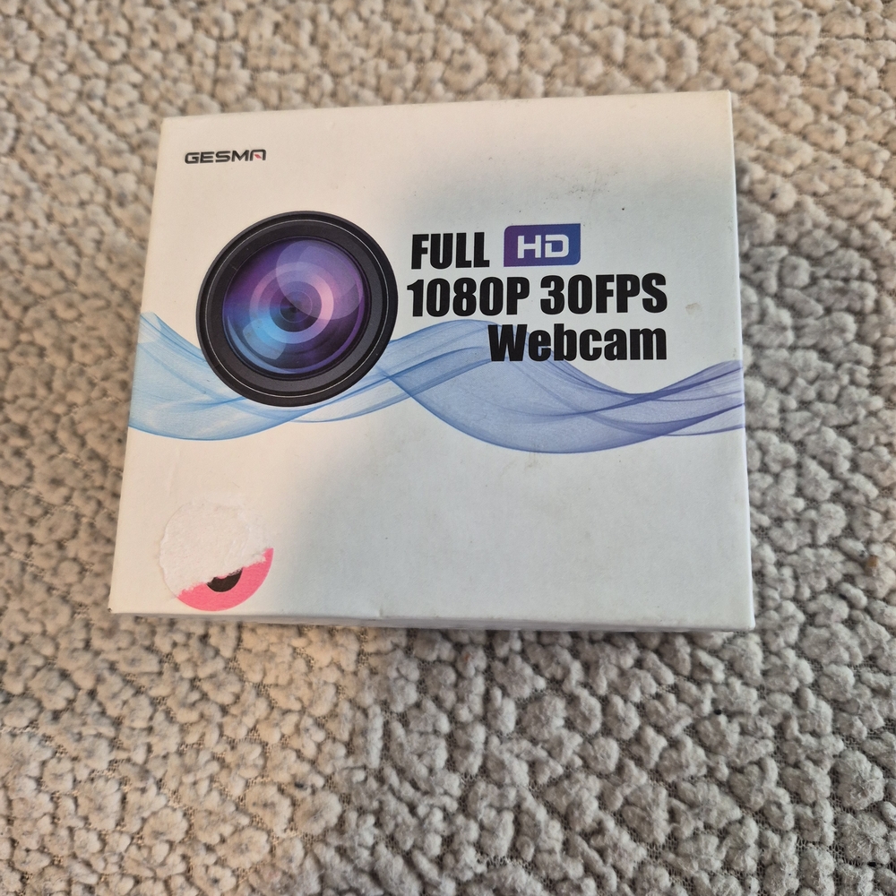 Gesma Full HD 1080P 30FPS Streaming Webcam with Built-In Mic NIB